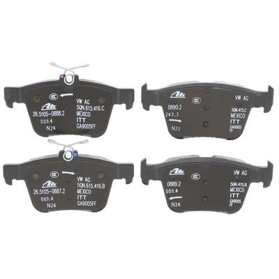 GenuineXL Brake Pad Set Genuine Volkswagen, Rear, 24-month or 24,000-mile limited warranty 3Q0698451S