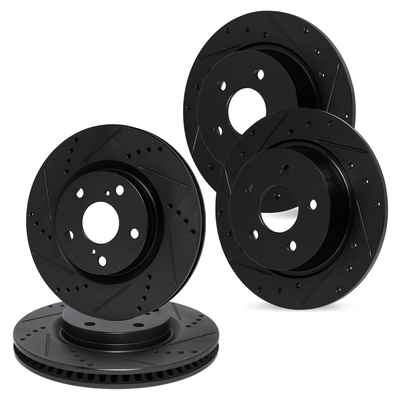 R1 Concepts Brake Disc eLINE Black Series, Front & Rear, 1 Year Limited Warranty WHPN2-59086
