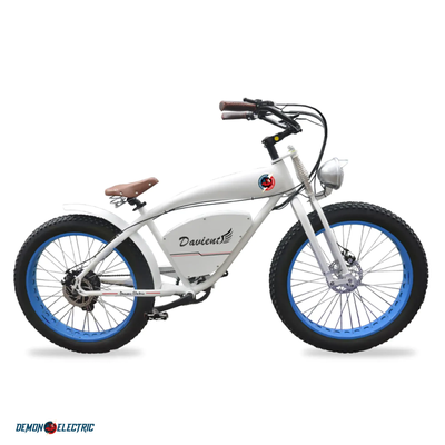 Demon Electric Bike White & Blue DAVIENT Series, Limited Warranty PEB-07-12