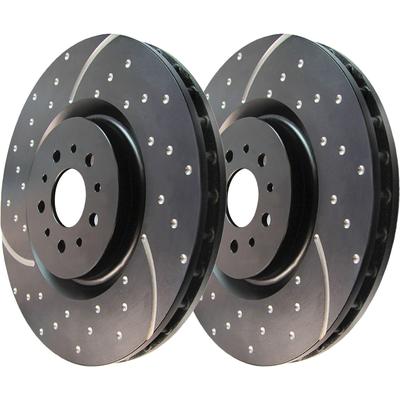 EBC Brake Disc GD Sport Slotted & Dimpled, Front, 12-month or 10,000-mile limited warranty excluding wear tear race use GD7029