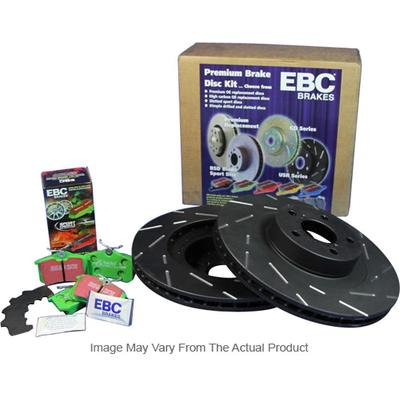 EBC Brake Disc and Pad Kit S2 Greenstuff 2000 USR Sport Slotted Rotors, Front, S2KF1344