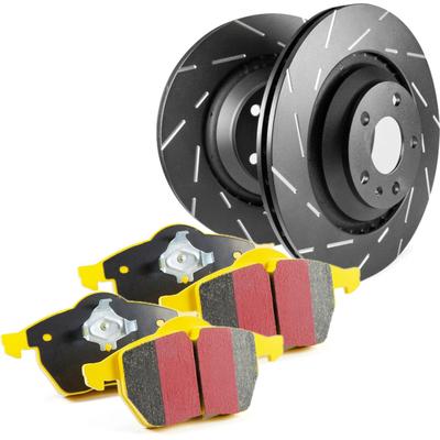 EBC Brake Disc and Pad Kit S9 Yellowstuff USR Sport Slotted Rotors, Rear, S9KR1477