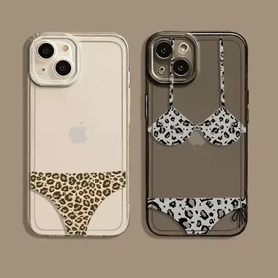 Funny Sexy Underwear Bikini Pattern Phone Case For iPhone 16 15 14 13 12 11 Pro Max Mini X XS SE 7 8