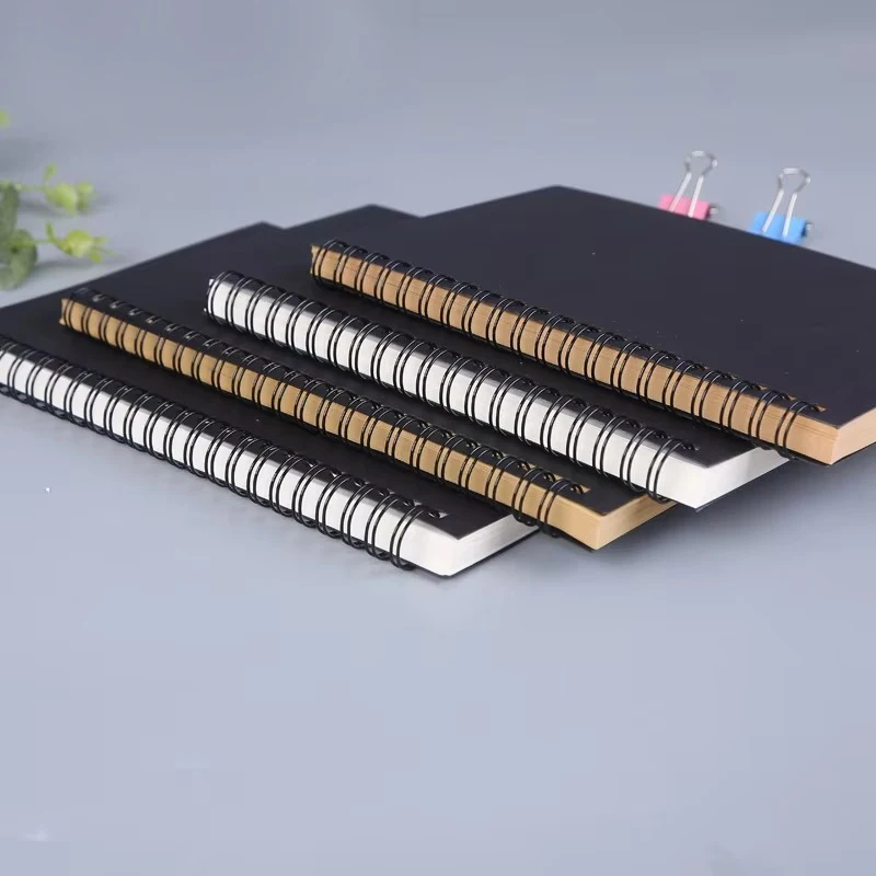 1 Buch 50 Blatt Retro Spiralspule Kraftpapier Notizbuch Skizzenbuch Malerei Malerei Graffiti Büro Schule Schreibwaren Image