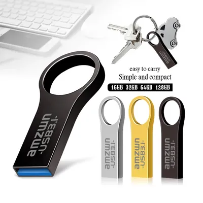 USB-Stick, Metall-USB-Flash-Laufwerk, 16 GB, 32 GB, 64 GB, 128 GB, USB-Flash-Stick, USB3.1-Disk auf Image