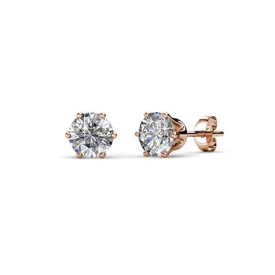 Solitaire S Ohrringe - Roségold und Kristall Image