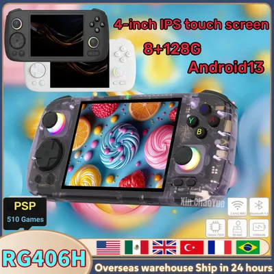 ANBERNIC RG406H Retro Handheld Game Video Player Konsole 4 Zoll HD Bildschirm Bluetooth WIFI 8G + Image