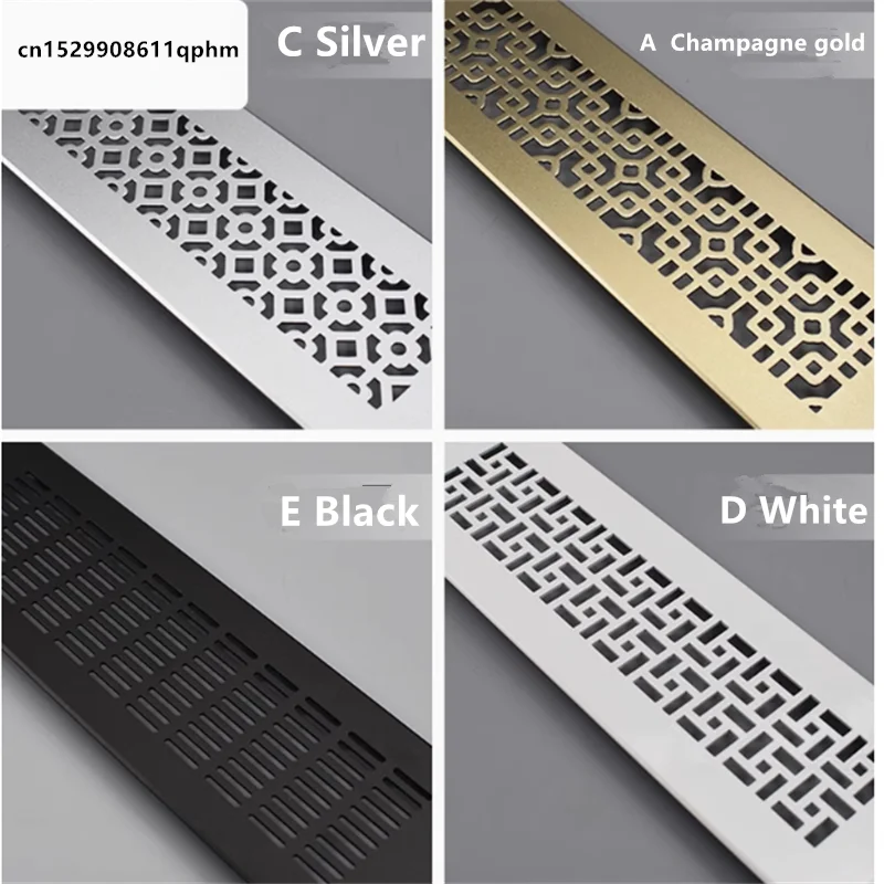 Premium breite, quadratische, rechteckige Aluminium-Lüftungsgitterabdeckung für Lüftungsschlitze, Klimaanlage, Schrank, Schuhschrank