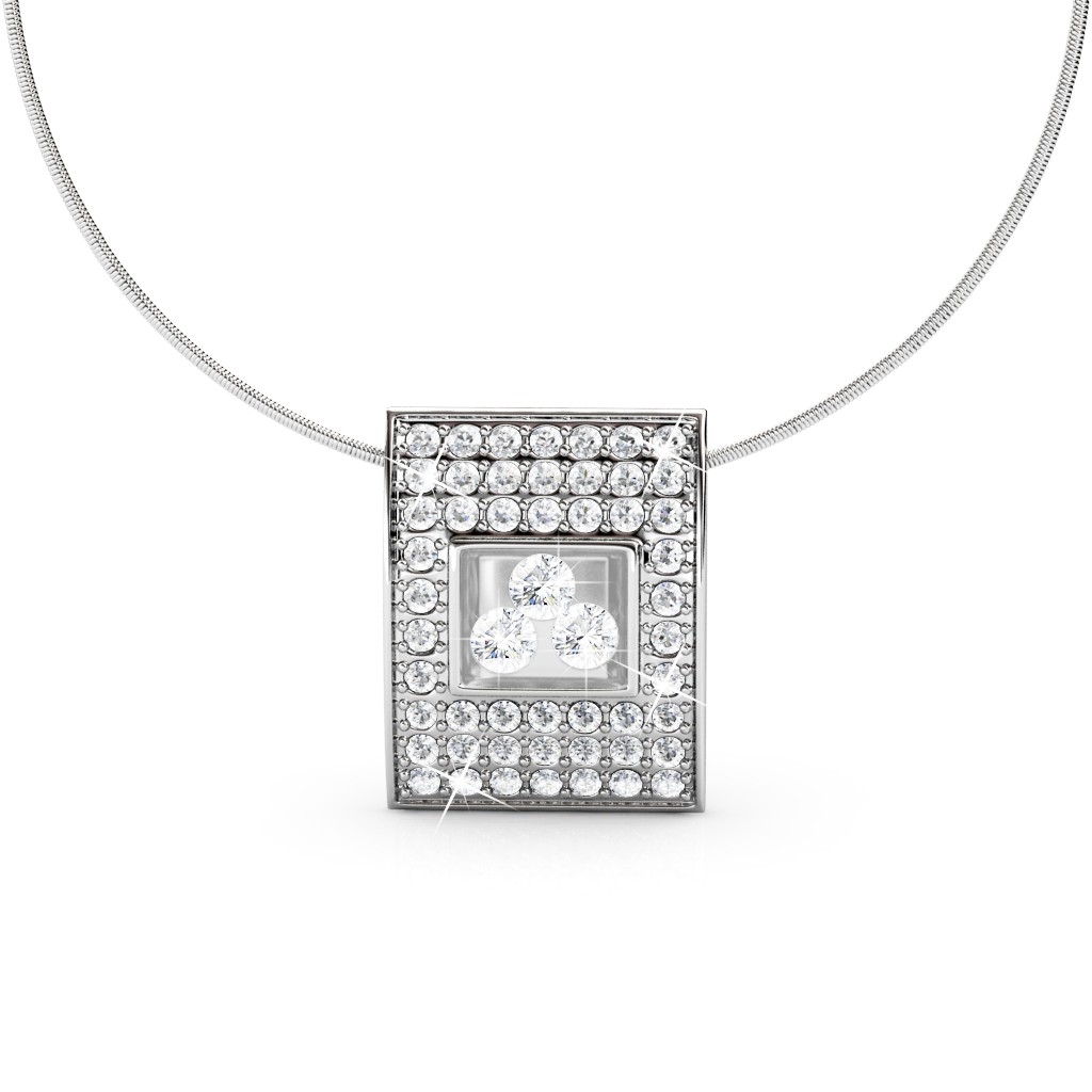 Üppige Anhänger - Silber und Kristall