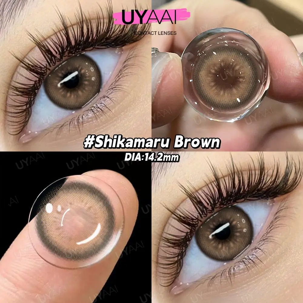 UYAAI 0 ~ 350 【1 * lentilles de contact + 1 * pincettes + 1 * étui pour lentilles】 lentilles de contact de degré de myopie maquillage beauté santé entrée respectueuse du début
