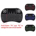 I8 Mini Tastiera Wireless 2.4G Bluetooth 3 Colori Retroilluminato Inglese Russo Air Mouse Touchpad Remoto Per Android TV Box PC Laptop
