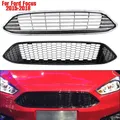 Auto Anteriore Superiore Centrale Griglia ABS Paraurti Anteriore Hex Mesh Griglie Per Ford Focus 2015 2016 2017 2018 Griglie A Nido D'ape Ricambi Auto