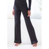 Homewearhose FRENCH CONNECTION, Damen, Gr. 44/46, N-Gr, schwarz, Rippstrick, Obermaterial: 50% Viskose (LENZING ECOVERO), 28% Polyester, 22% Polyamid, unifarben, modisch, bequem lang, Hosen, mit elastischem Bündchen, Loungewear