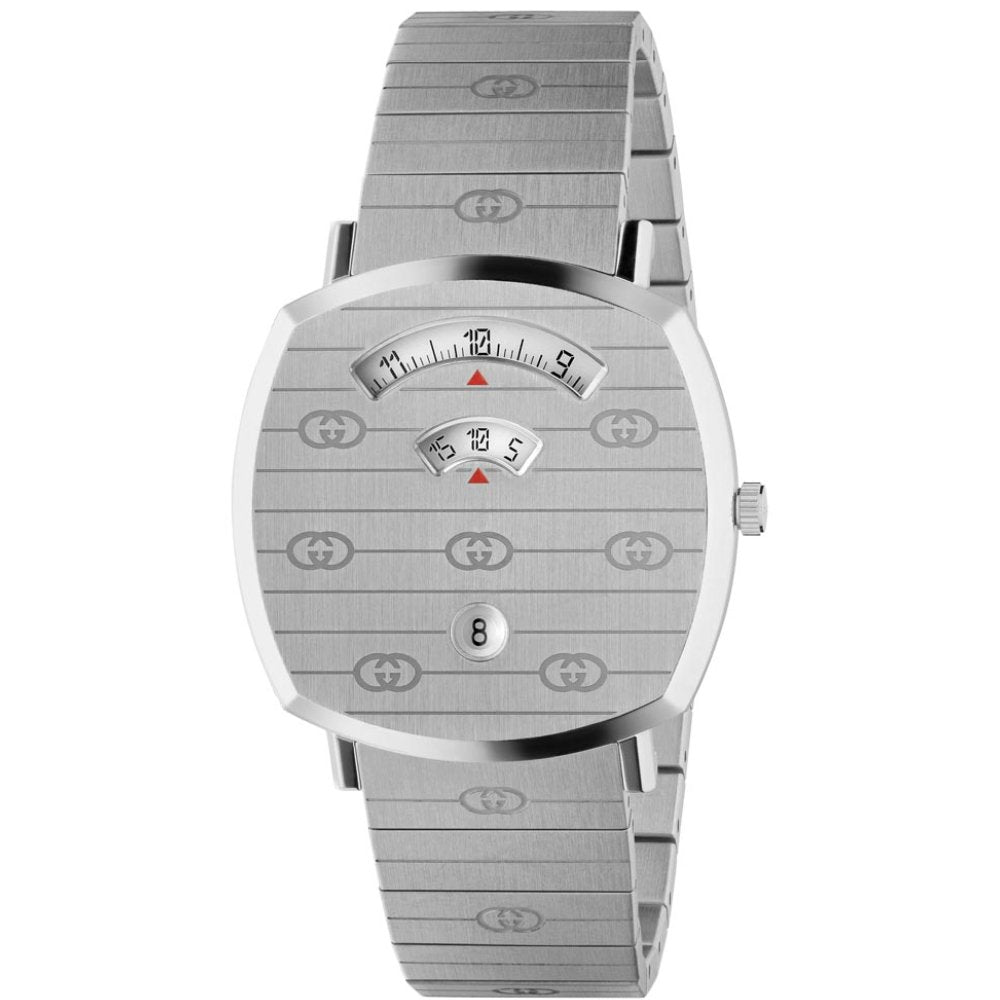 Gucci YA157410 Grip Quartz Unisex Watch - Silver - One Size | Gucci Sale | Discount Designer Brands