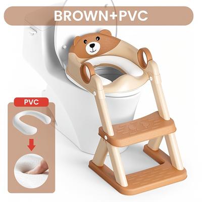 TEMU Potty Training Seat, Upgrade Toddler Toilet Seat, 2 In 1 Potty Training Toilet, Splash Guard Pad Step Stool