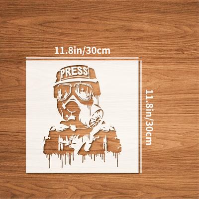 TEMU Reusable Mylar Stencil For Wood, Wall, Floor & Tile Painting - Press Stencil For Projects, Graffiti & Diy Decor, Stencils For Crafts Reusable