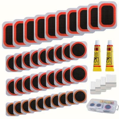 TEMU 30/32pcs Tire Repair Kit, Bicycle Tire Patch Kit, Of Bicycle Tire Patches - Suitable For Inner Tubes, Etc., Outdoor Riding Emergencies.