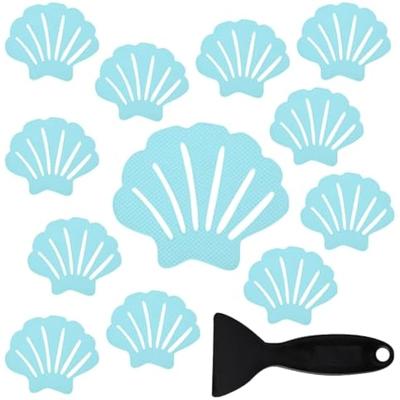 TEMU 12pcs Original Bathtub Stickers Non-slip, River-mussel Safety Shower Adhesive Appliques With Premium Scraper