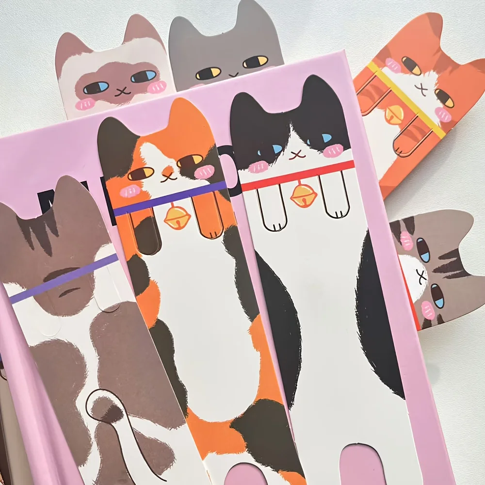 30 stücke cartoon katze lesezeichen studenten lesen bücher buch seiten etikettierung papier karten bücher büro liefert dekorative DIY lesezeichen
