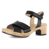 Sandalette GABOR "KRETA", Damen, Gr. 39, schwarz, Kalbsleder, unifarben, klassisch, Schuhe, Blockabsatz, Sommerschuh, Sandale in Bequemweite G (= weit)