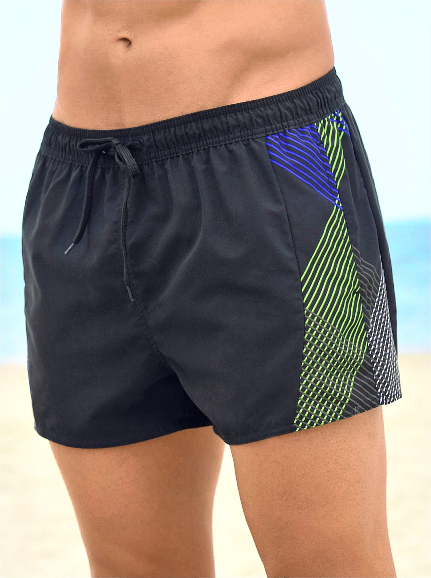 Badehose FEEL GOOD, Herren, Gr. 12, Normalgrößen, schwarz, Polyester, Badehosen Image
