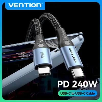 Vention PD 240 W USB Typ C auf USB C Schnellladekabel für MacBook Samsung iPhone USB C auf Typ C 5 A Lade-USB 2.0-Datenkabel Image