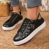 Frauen Frühjahr Neue Mode Schwarz Bord Schuhe Flachen Boden Runde Kopf Strap Leichte Trendy Casual Turnschuhe Schuhe Große Größe 43
