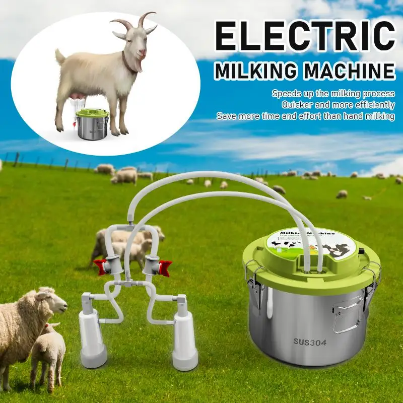 8L Schafmelkmaschine, elektrische integrierte Melkmaschine für Kühe, Zubehör, Melkerei, Milcheimer, landwirtschaftliche Zuchtausrüstung Image
