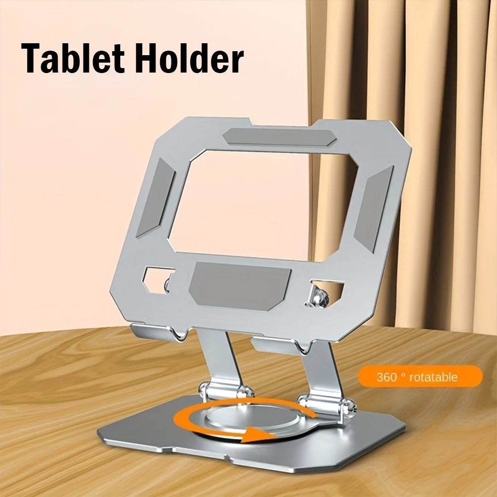 360 ° Drehbarer Tablet-Ständer, verstellbarer, faltbarer Desktop-Ständer, kompatibel mit 4,7–12 Zoll Ipad Pro/Air/Min Laptop Tablet Image