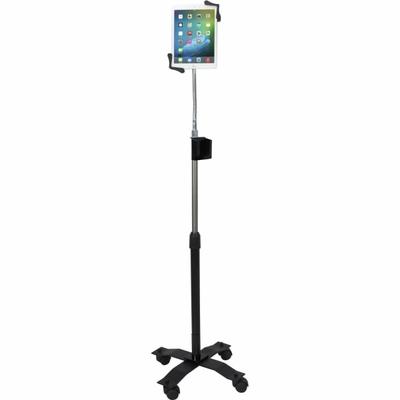 Cta Digital Compact Gooseneck Floor Stand For 7"-13" Tablets, Including Ipad 10.2" (7Th/ 8Th/ 9Th Generation) Up To 13" Screen Support 17.5" X 15.5" Floor Stand Black, Silver