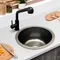 Grey Round Sink Kitchen Renovation Sink Round Single Sink Small Basin Round Basin for Bathroom