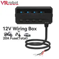 VR Robot 12V Scatola fusibili per moto 20A Portafusibili automobilistico universale 4 circuiti di protezione Indicatore LED Fusibile batteria