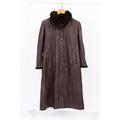 Cappotto lungo leggero in montone di agnello marrone da donna Christ Long, L