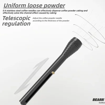 BEARR-Telescopic Coffee Powder NeedleStainless Steel EspressoPowderNeedleEfficient Coffee Caking,