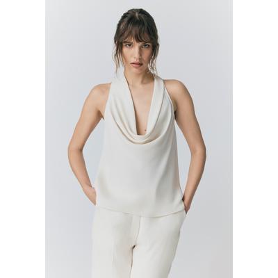 Ghost Sabine Satin Cowl Neck Blouse