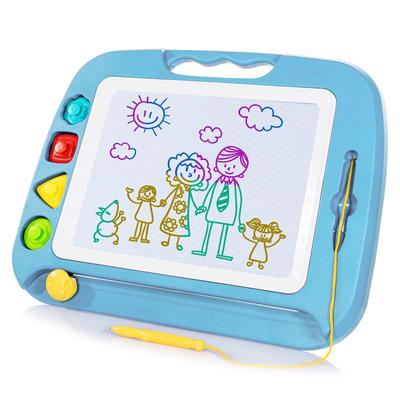 TEMU Large Magnetic Drawing Board - 1613in Doodle Pad With 4 Stamps For Toddlers, Learning Gift For 36+ Month Girls Boys, Light-blue