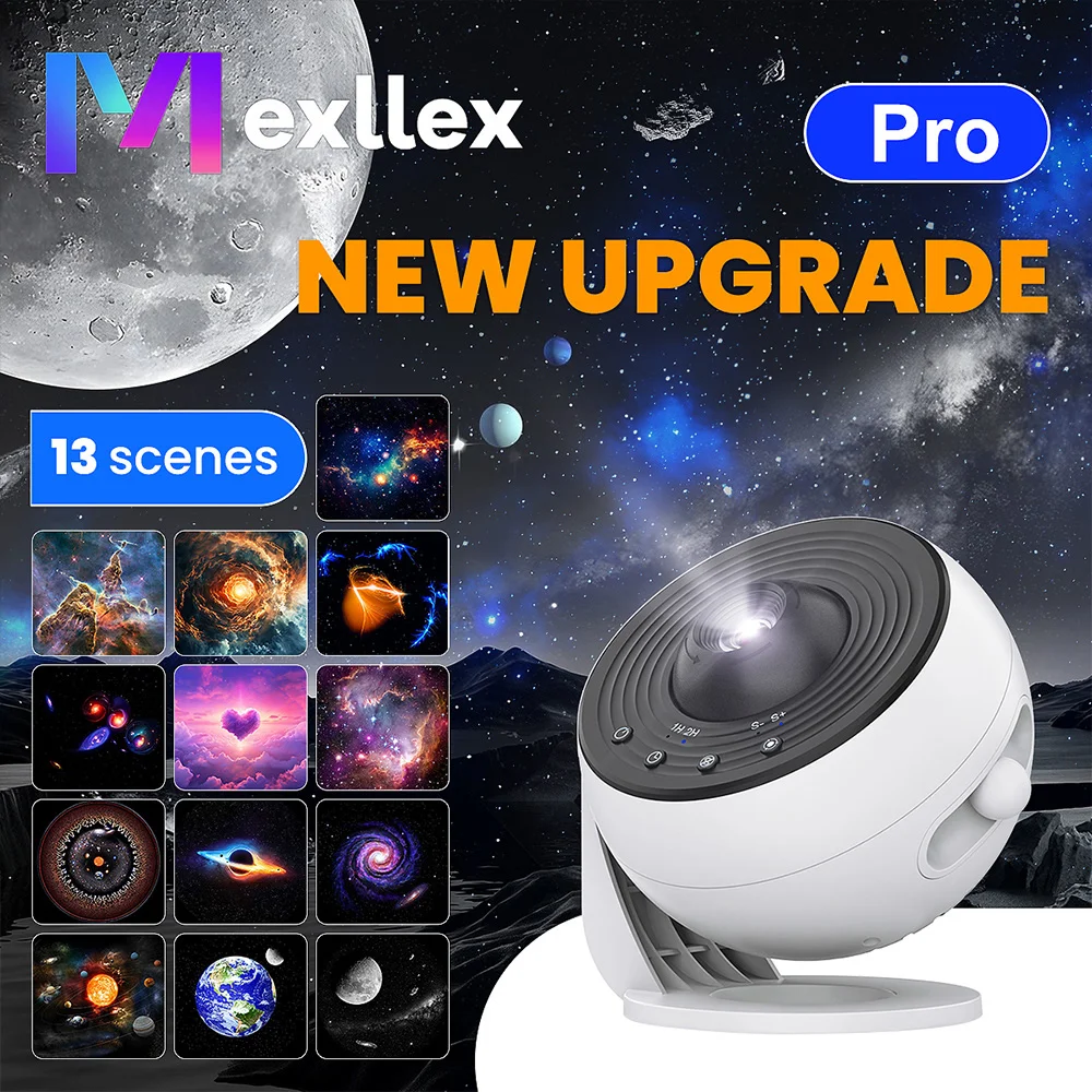 Upgrade 13 in 1 Sternenhimmel 4K HD Planetarium Galaxy Projektor PRO Lampe, Timer, Nebel Nachtlicht für Schlafzimmer Geschenk, Home Party