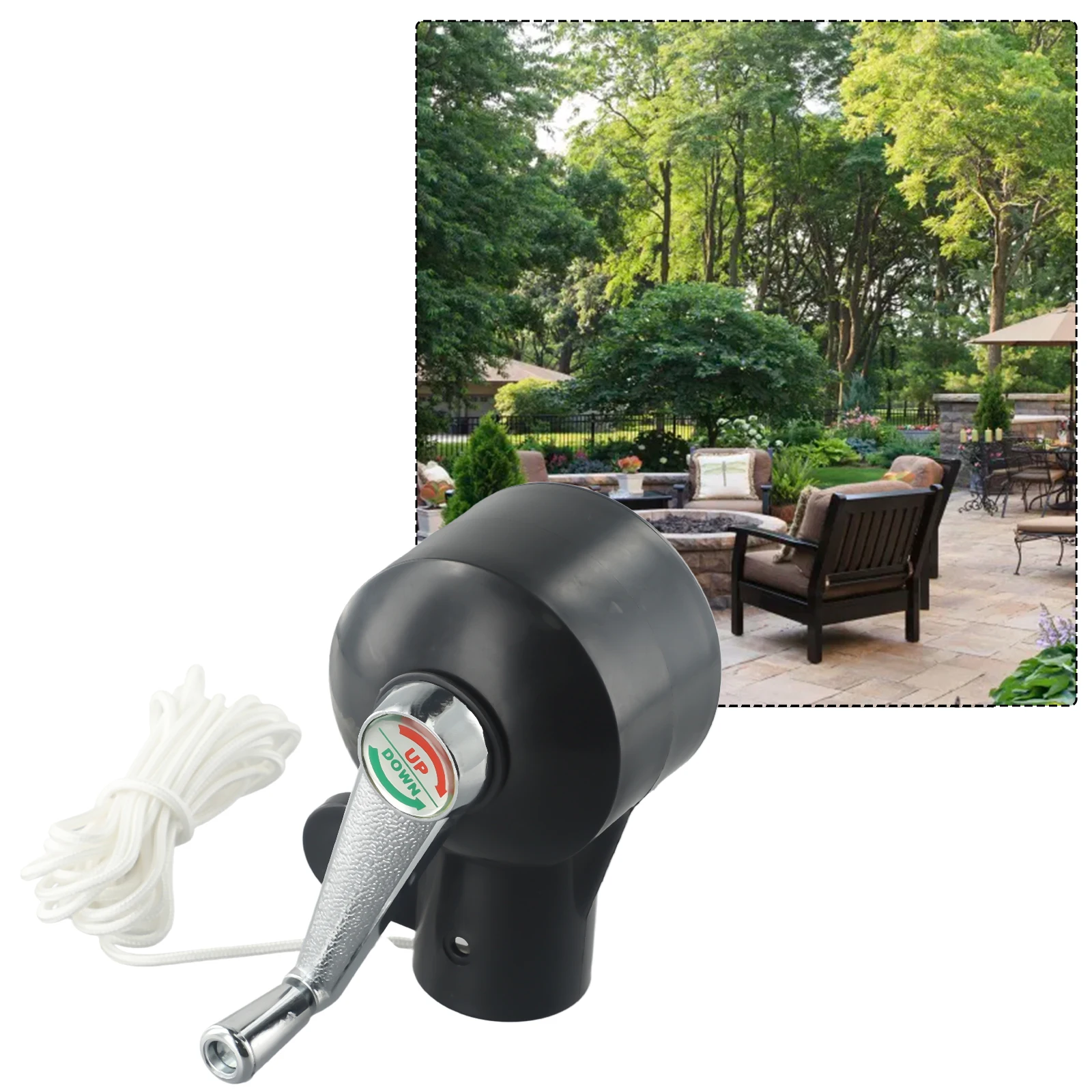 Brandneue Kurbel griff Sonnenschirm im Freien ersetzen Regenschirm halter Regenschirm Ersatzteile Zubehör Kurbel griff Image