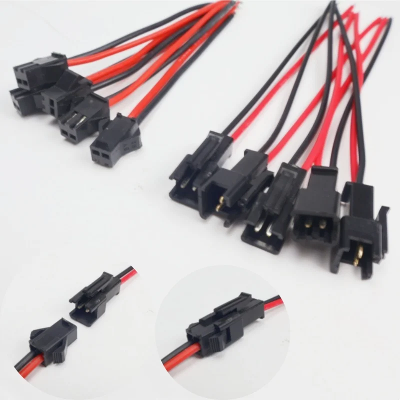 5/10 Paar 15 cm JST SM 2 Pins Stecker männlich und weiblich Drahtverbinder Draht Kabel Zopf Stecker für LED-Streifen Lichtband Lampentreiber Image