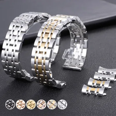Metall-Armbanduhr aus massivem Edelstahl für Herren und Damen, Business-Armband, universelles Image
