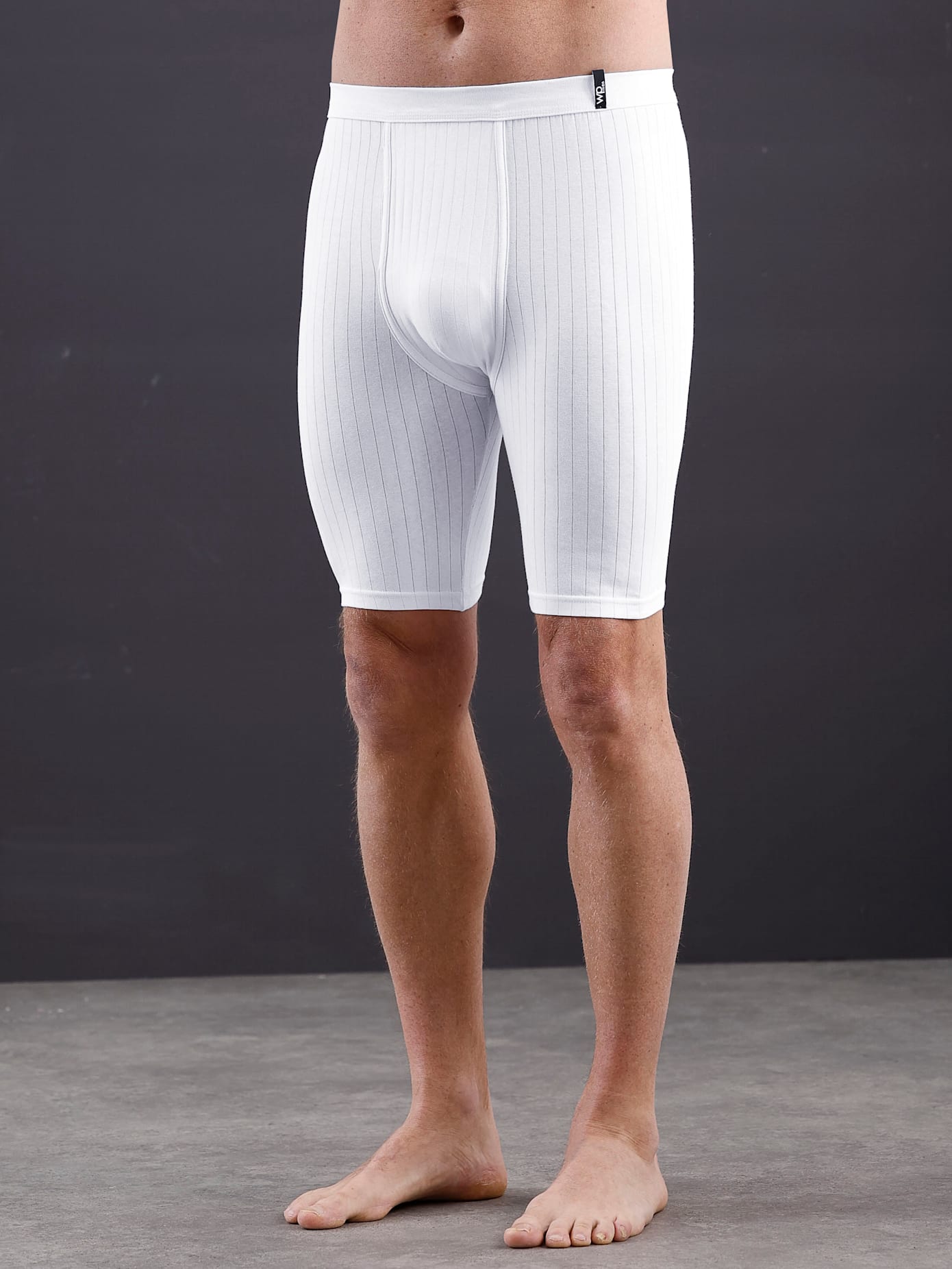 Lange Unterhose WÄSCHEPUR, Herren, Gr. 9, weiß, 60% Baumwolle, 35% Polyester, 5% Elasthan, 5% Elasthan, 95% Baumwolle, Unterhosen Image