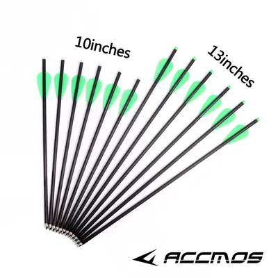 10/13inch ID 4.2mm OD 5.2mm Crossbow Bolt Carbon Crossbow Arrow with 1.75inch Vanes for Outdoor