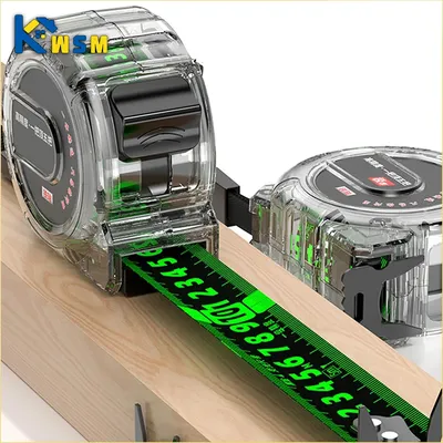 10M Self-Locking Tape Measure Black Fluorescent Tape Measure High Precision Thickened Wear-resistant Drop-proof Tape Measure