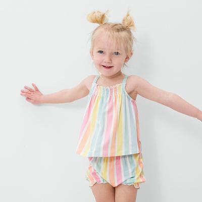 Playful Stripes Smocked Top with Bloomer - 12-18 months