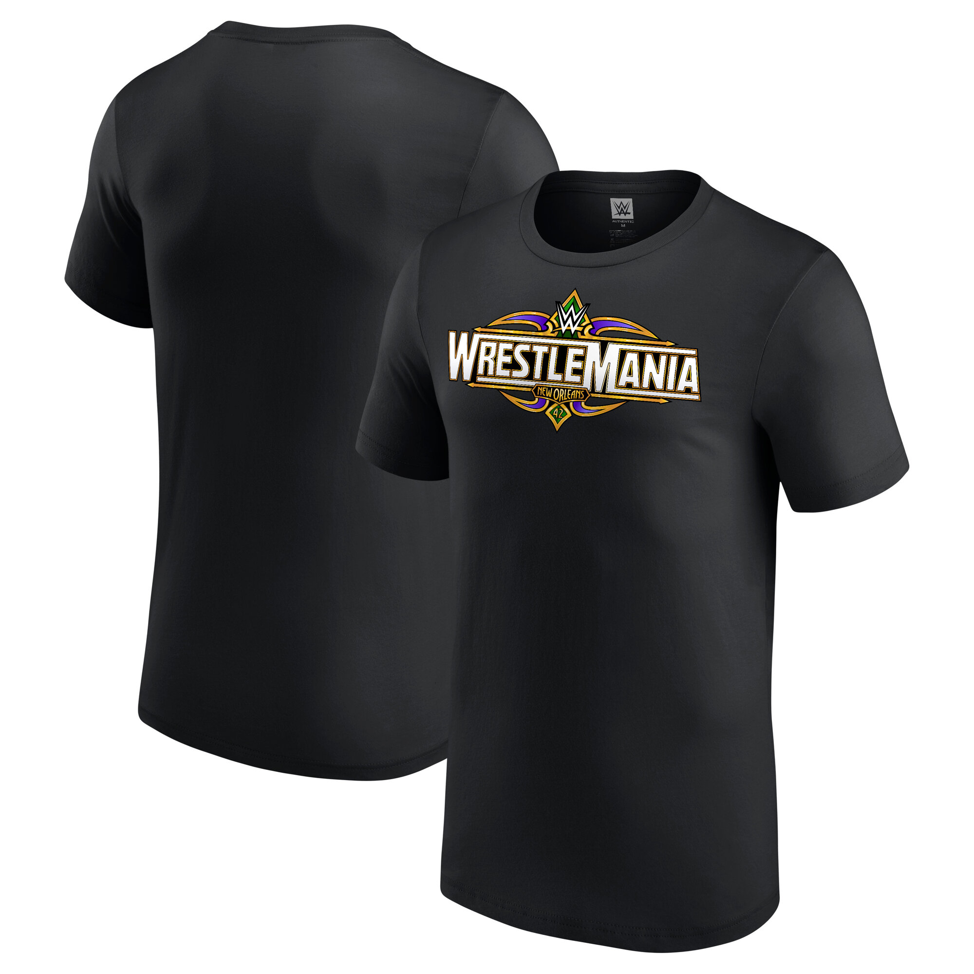 WWE WrestleMania 42 Logo T-Shirt - Schwarz - Herren Image