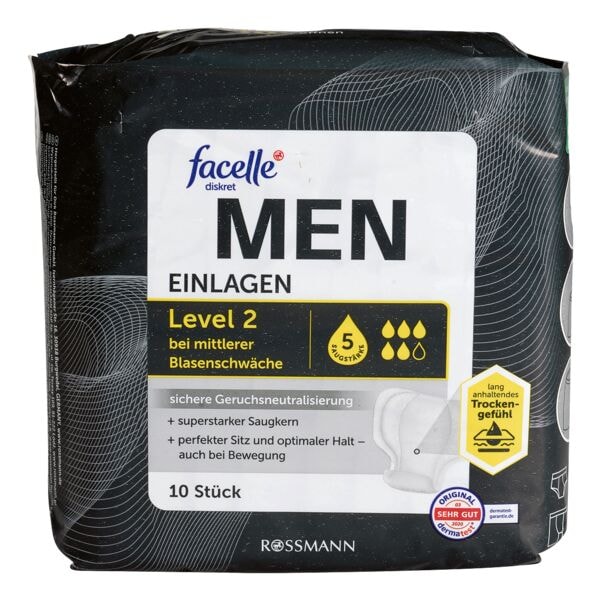 facelle 10er-Pack Einlagen »MEN Level 2« Image