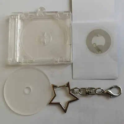 Mini NFC Functional CD Disc Case Key Chain Peripheral Commemorative Album Key Holder DIY Backpack