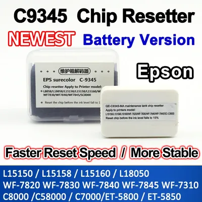 Battery Version C9345 Maintenance Tank Chip Resetter for Epson T-8550 ET-8500 ET-16000 L8050 L15158