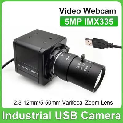 Industrial USB HD 5MP IMX335 Manual Varifocal Webcam 2K 4MP F5253 Usb Video Camera Compatible OTG