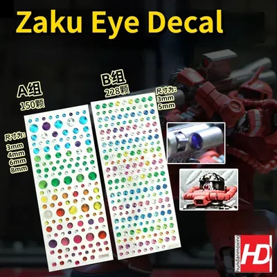 Zaku Eye Stickers Assembly Model Modify Parts Tools Decal for Model Building Tools Hobby DIY